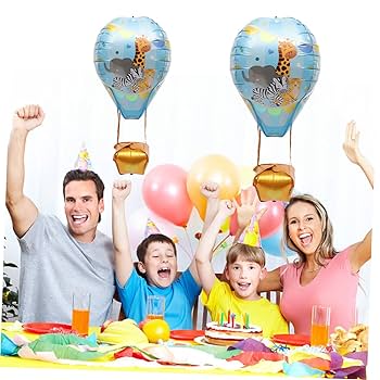 ブリキ バルーン 気球 アンティーク 熱気球 ゴンドラ釜焚き人形 Amazon | BCOATH 4個 熱気球 誕生日パーティーの装飾 ホイル